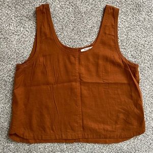Madewell button back tulip hem tank